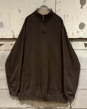 【Caka otto】“ISAIA”Cashmere Loose Half Zip Knit