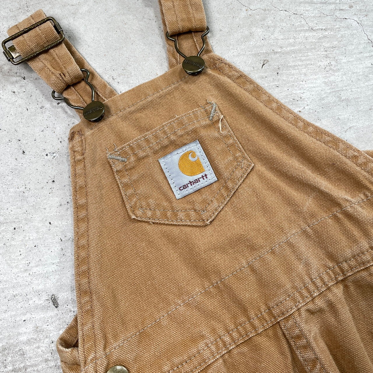 Kids】90年代 USA製 Carhartt カーハート ダック地 オーバーオール 