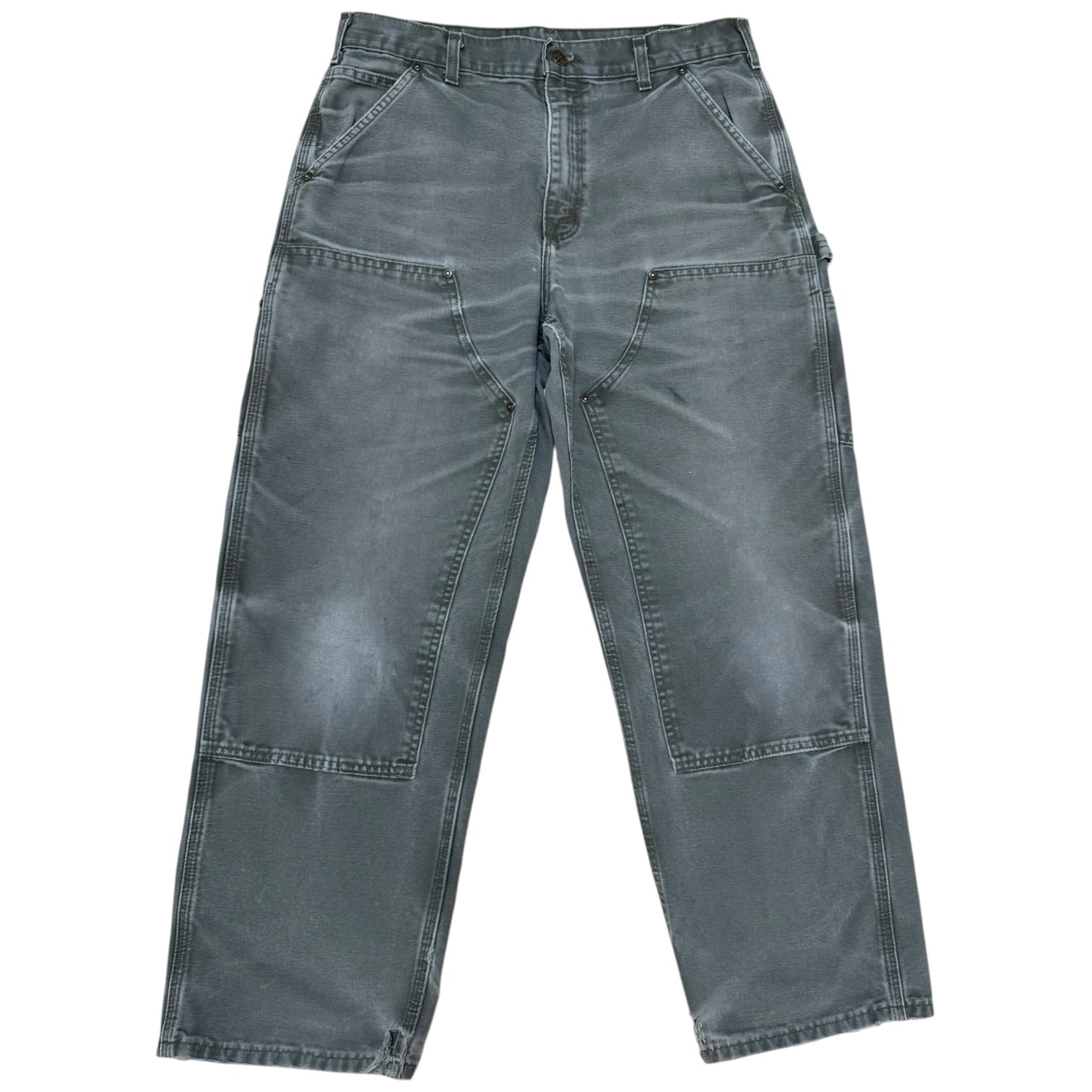 Carhartt W38 L34 ブラック ダブルニー ダック ペインターパンツ