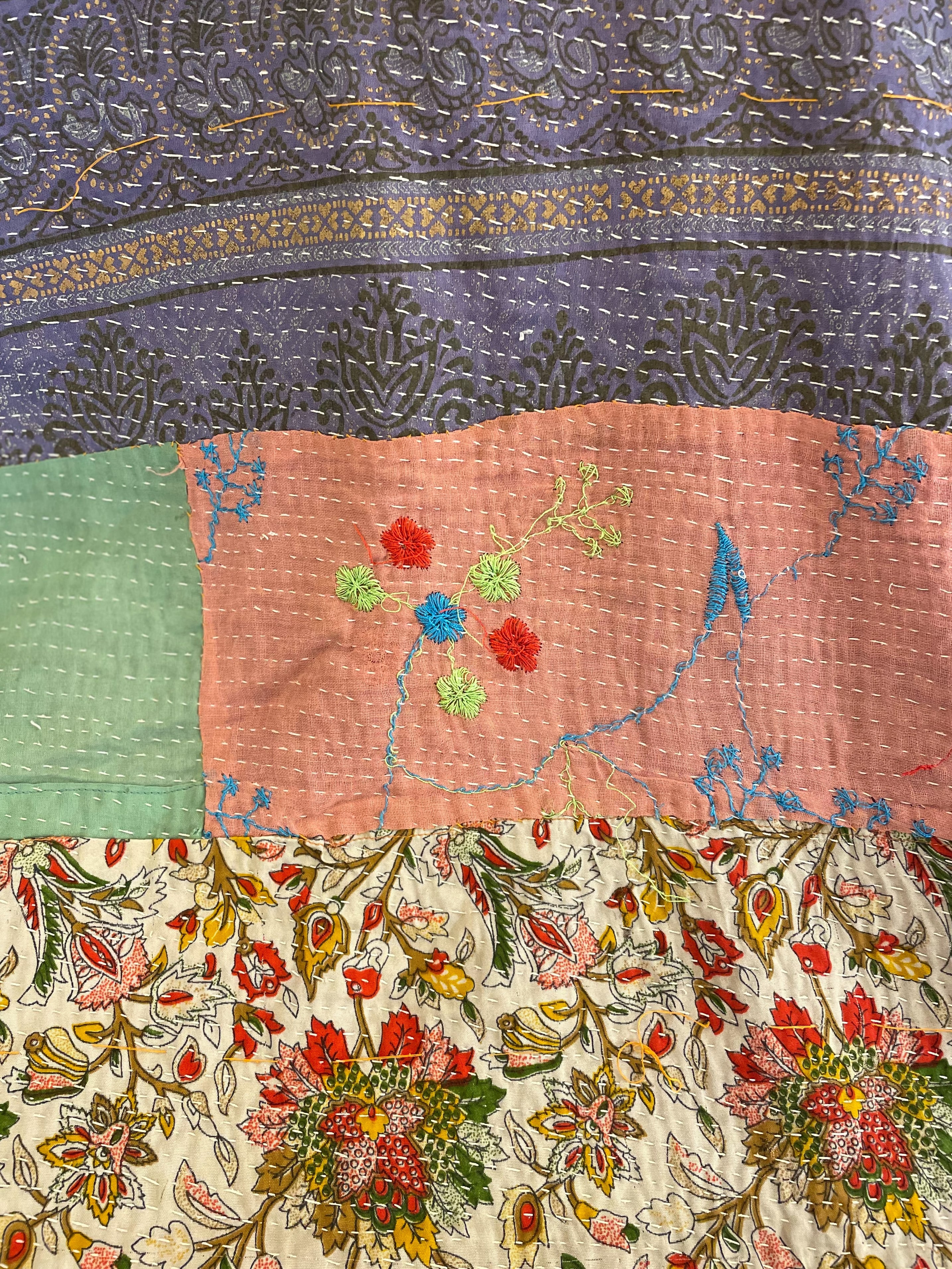 ラリーキルト ヴィンテージカンタキルト インド Vintage kantha quilt