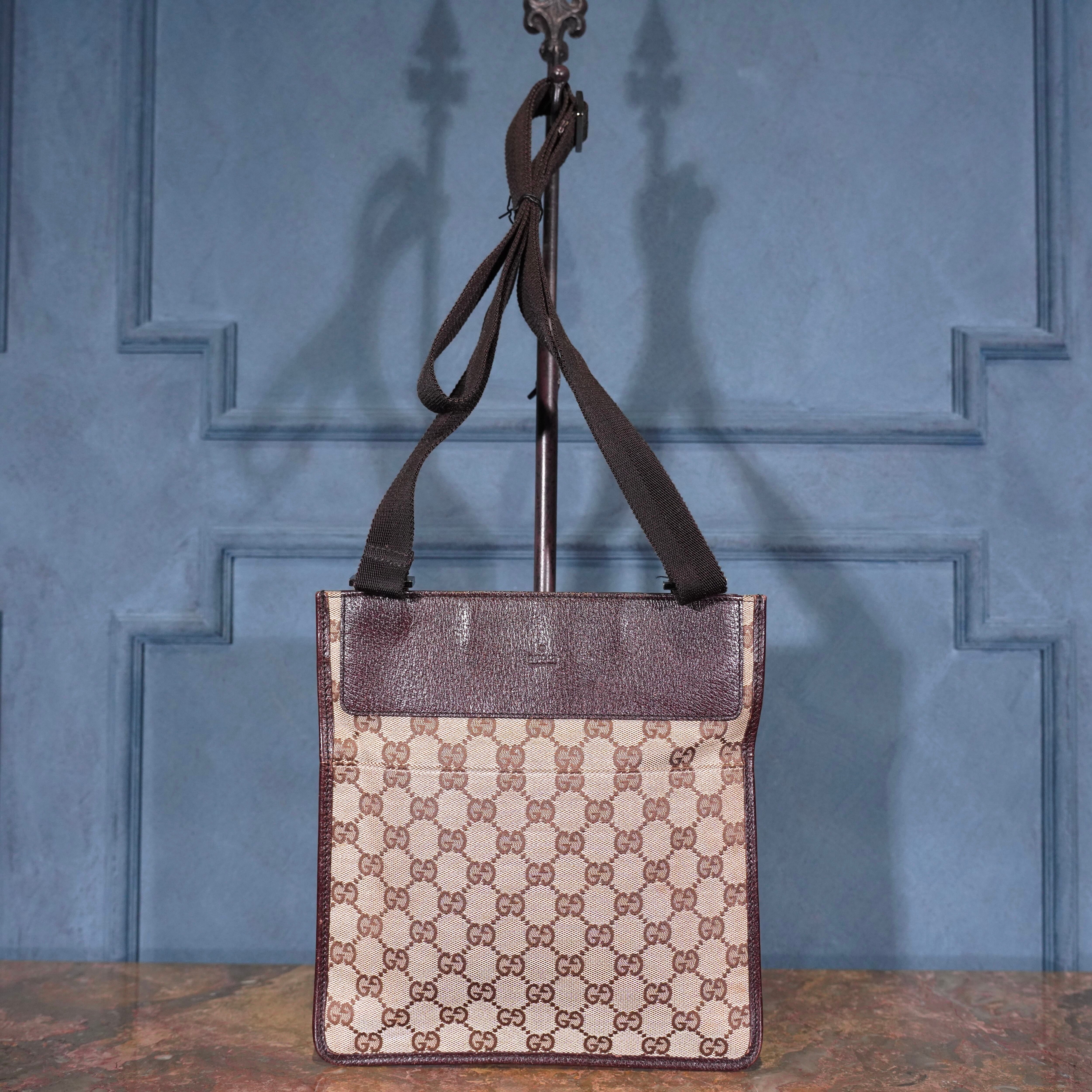 GUCCI GG PATTERNED CANVAS DESIGN SHOULDER BAG MADE IN ITALY/グッチ