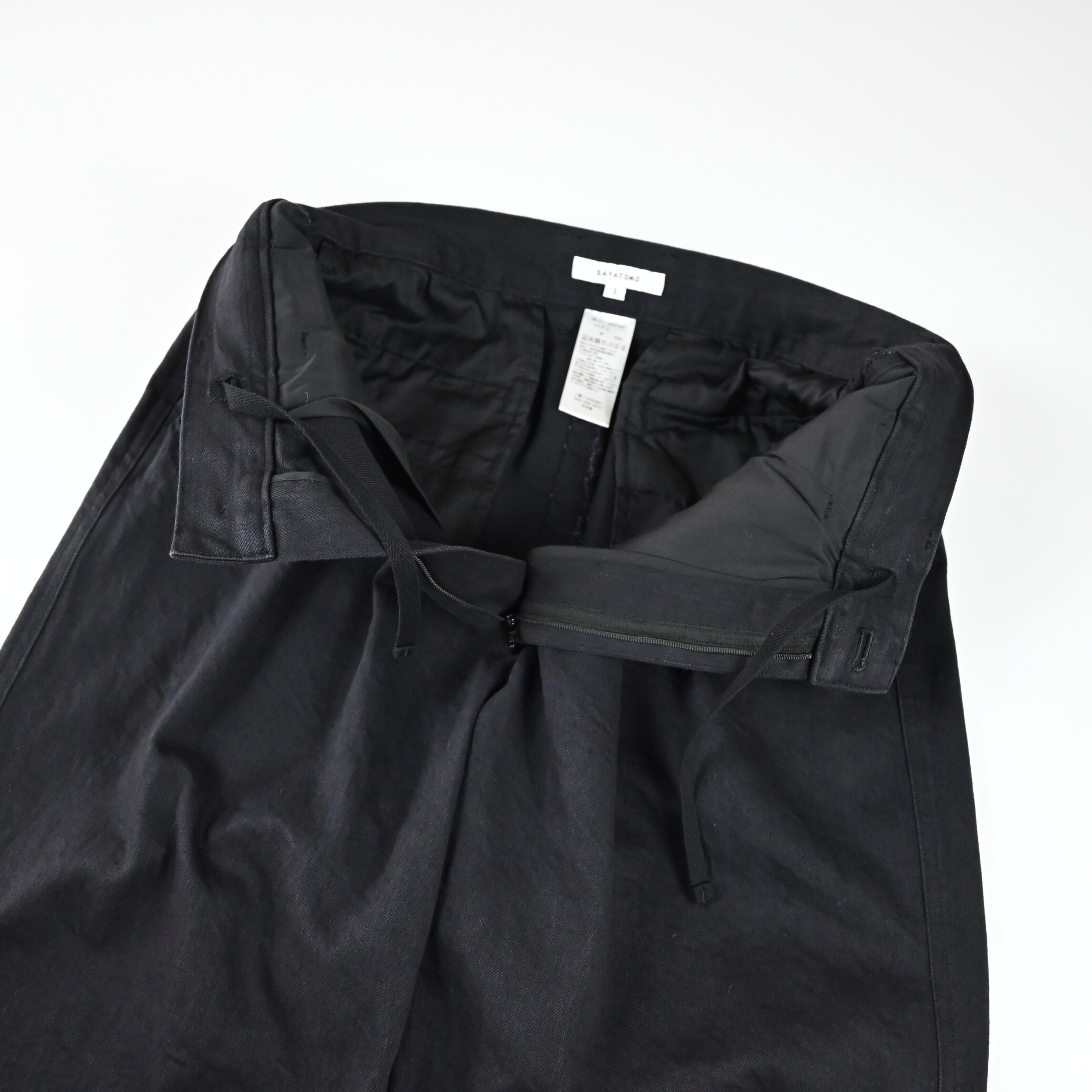 さともも SAYATOMO / 2-Tack Cutoff Wide Denim Pants | GANKO