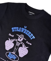 ストロベリースカルプリントベーシックTシャツ (BLACK) CQ-46095