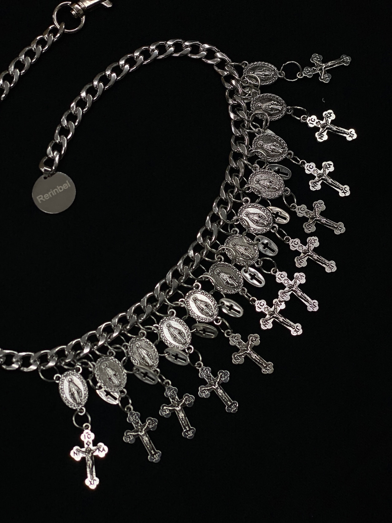 【RE RINBEL】Punk Cross Necklace 10032