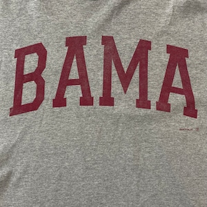 【GILDAN】BAMA アラバマ大学 ビッグロゴ Tシャツ グレー L US古着