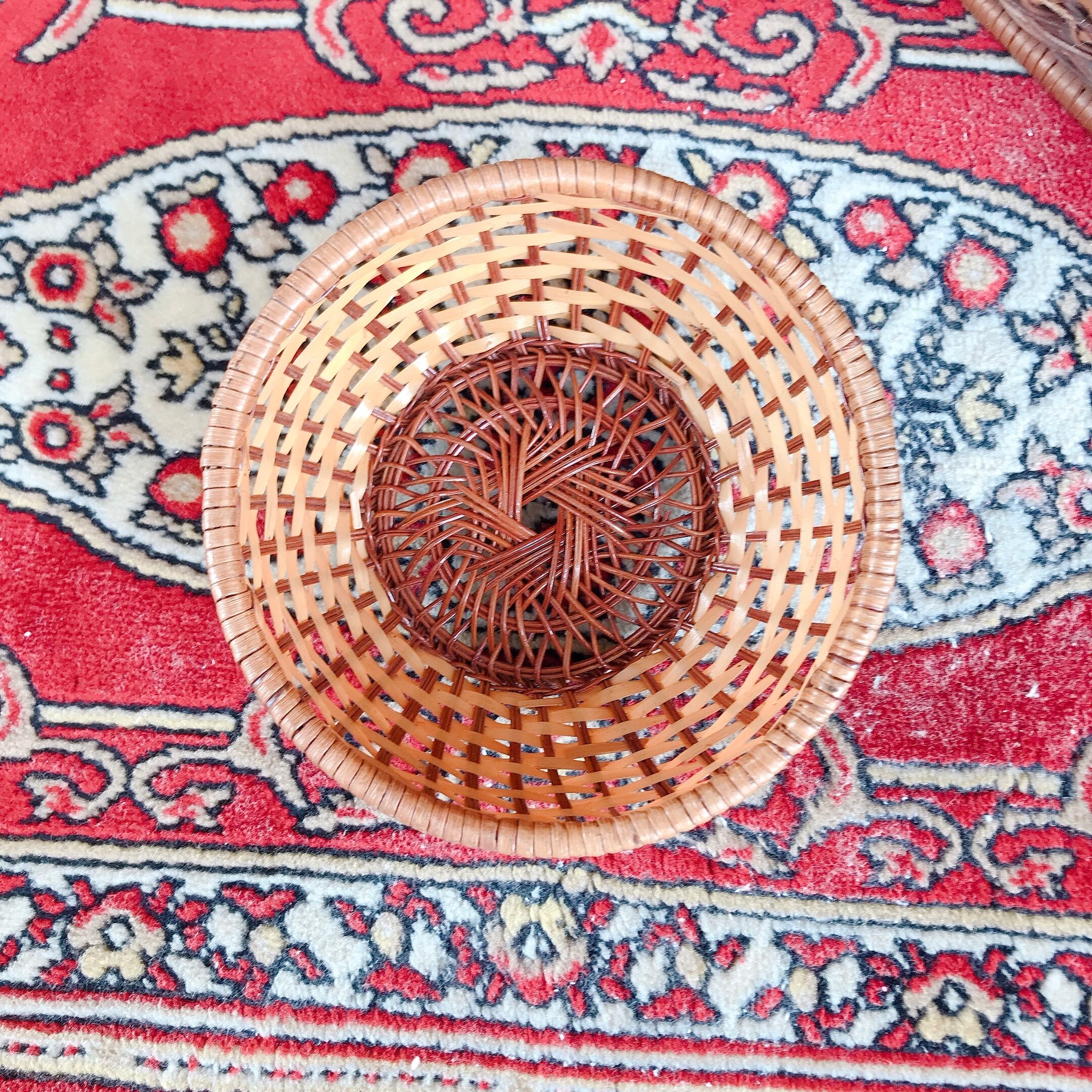 まとめ売り】ナチュラル 編み バスケット 5点セット 昭和レトロ カゴ