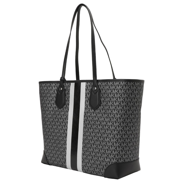 マイケルコース MICHAEL KORS 30F2SV0T3V 023 BLK/SILVER MKシグネチャー ポーチ付 トートバッグ ブラック/シルバー レディース EVA LG TOTE