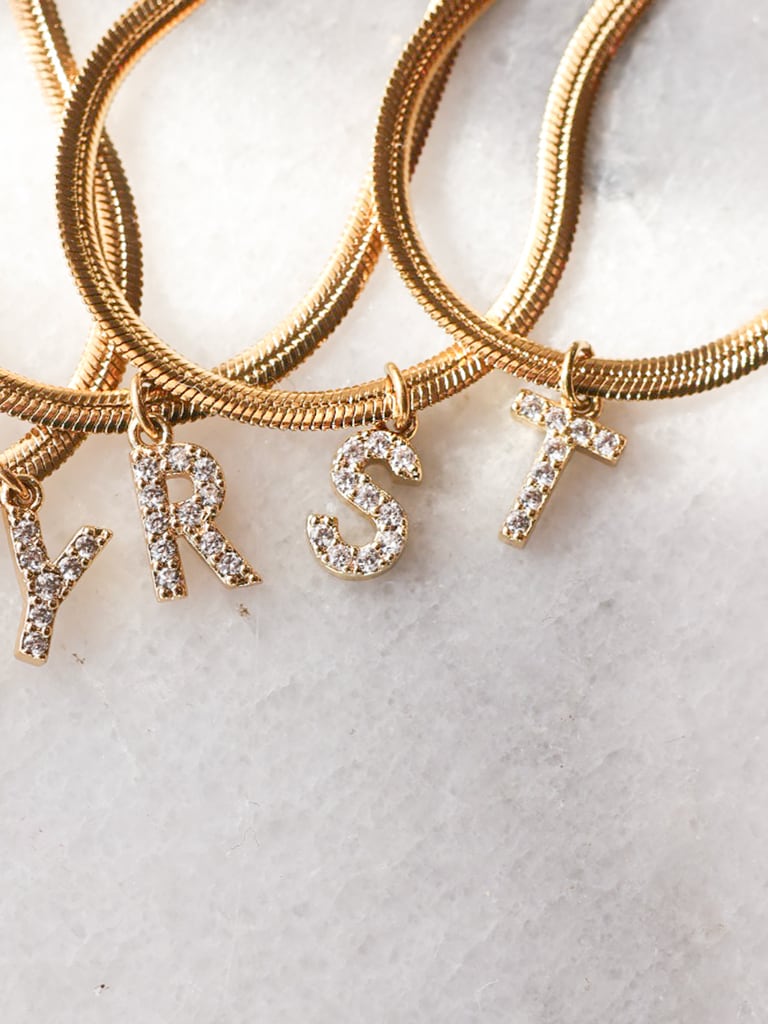 イニシャルネックレス チェーン付き