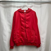 80s USA RUSSELL ナイロン 裏サーマル ジップフーディー L