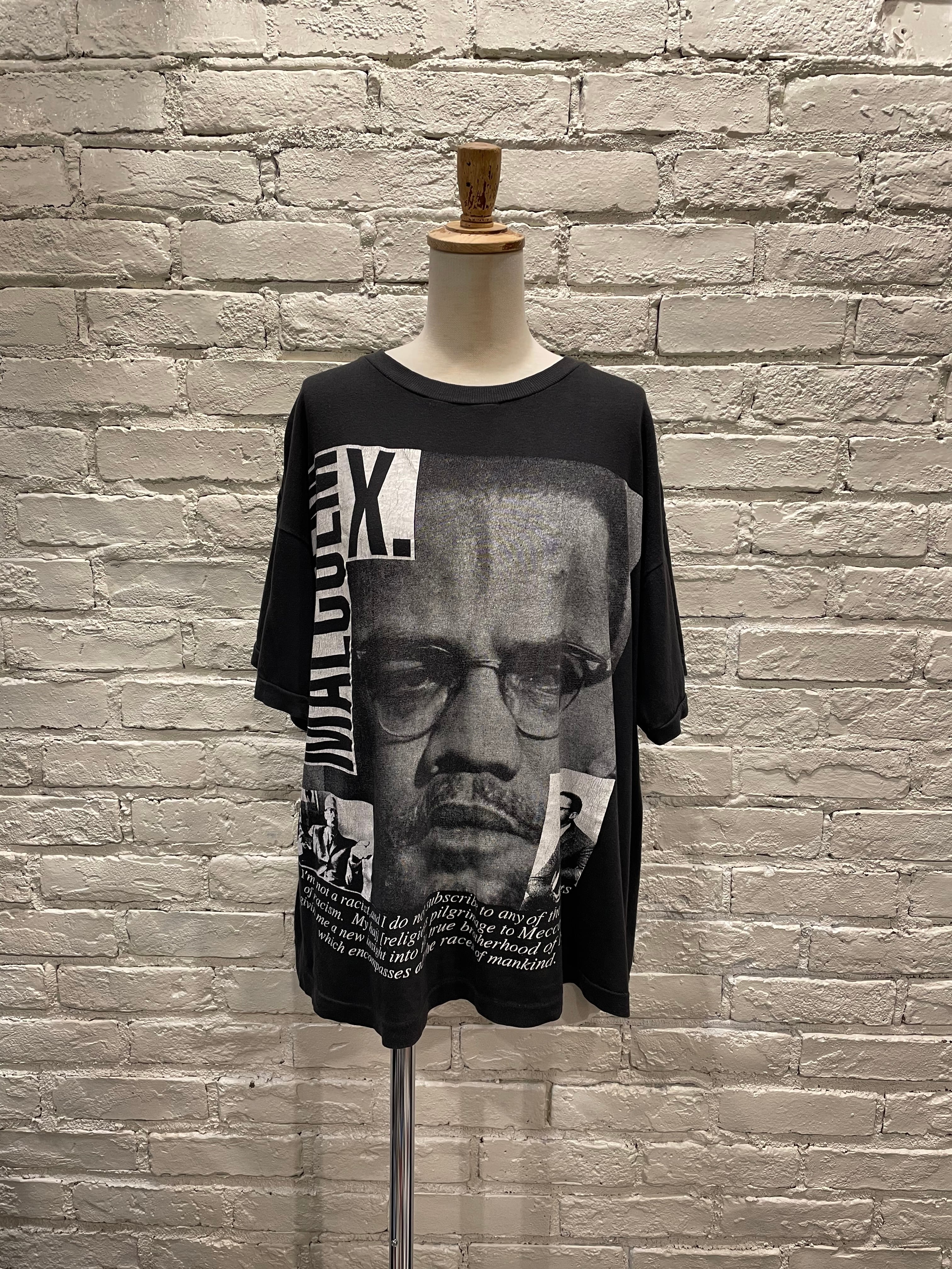 〜80年代 Malcolm X ヴィンテージプリントTシャツ マルコムX