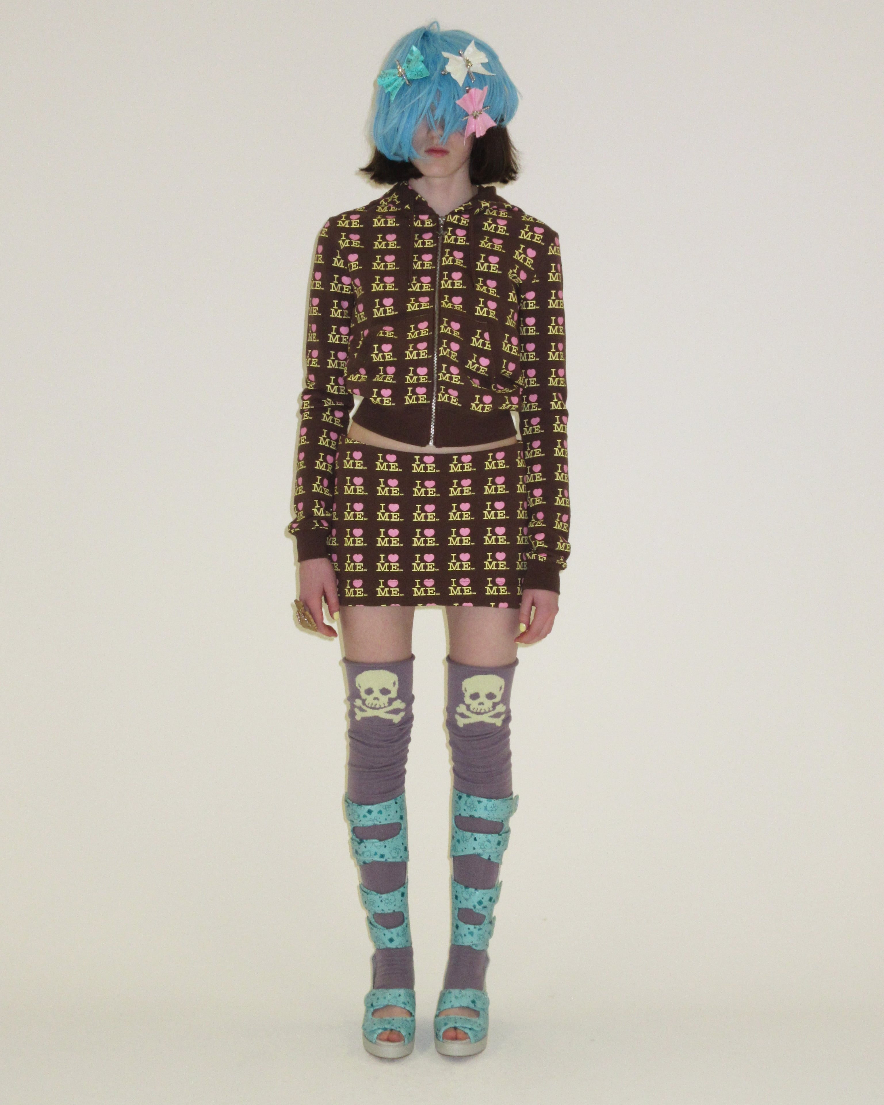 Ashley WILLIAMS I♡ME MINI SKIRT/ CHOCO