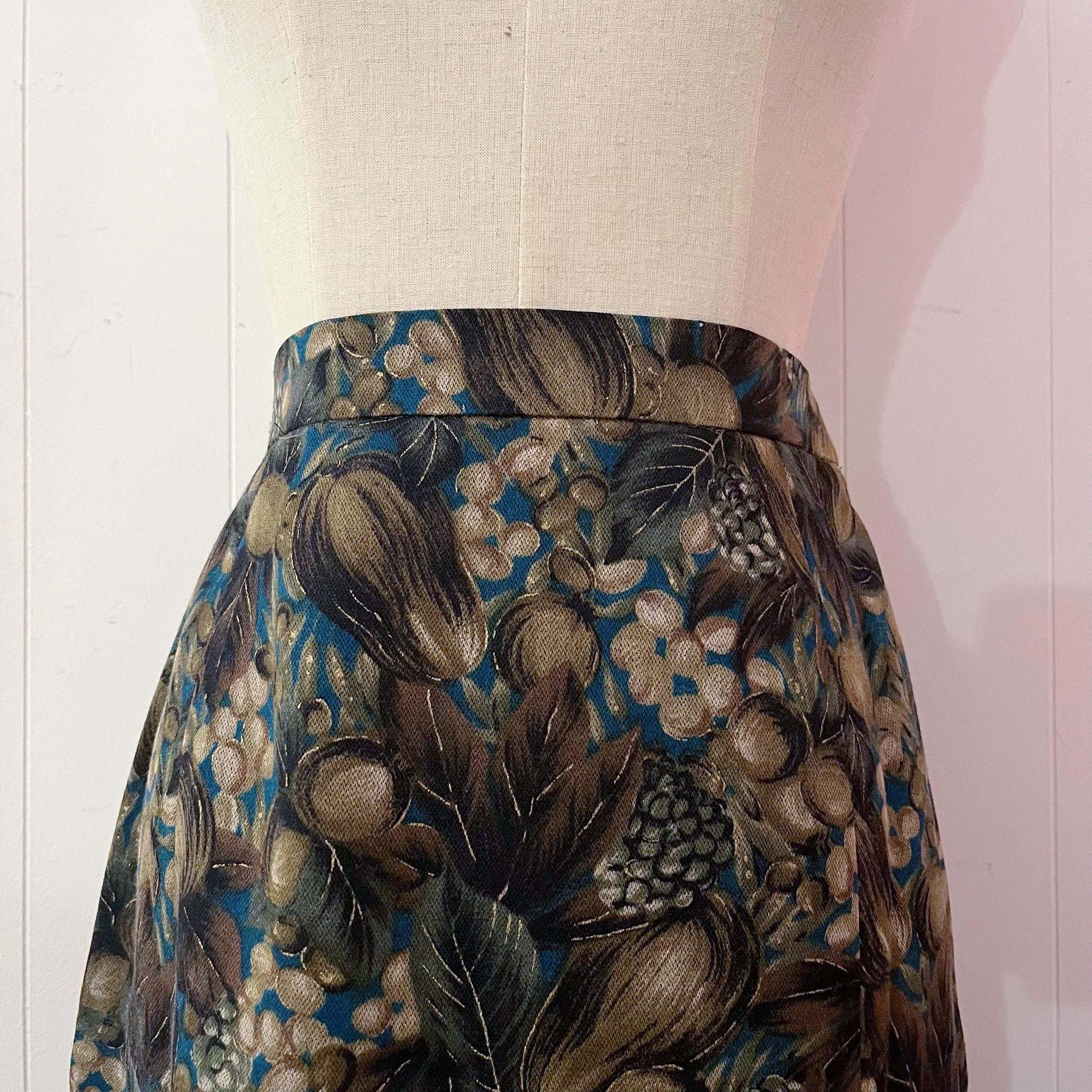 la france green flare skirt