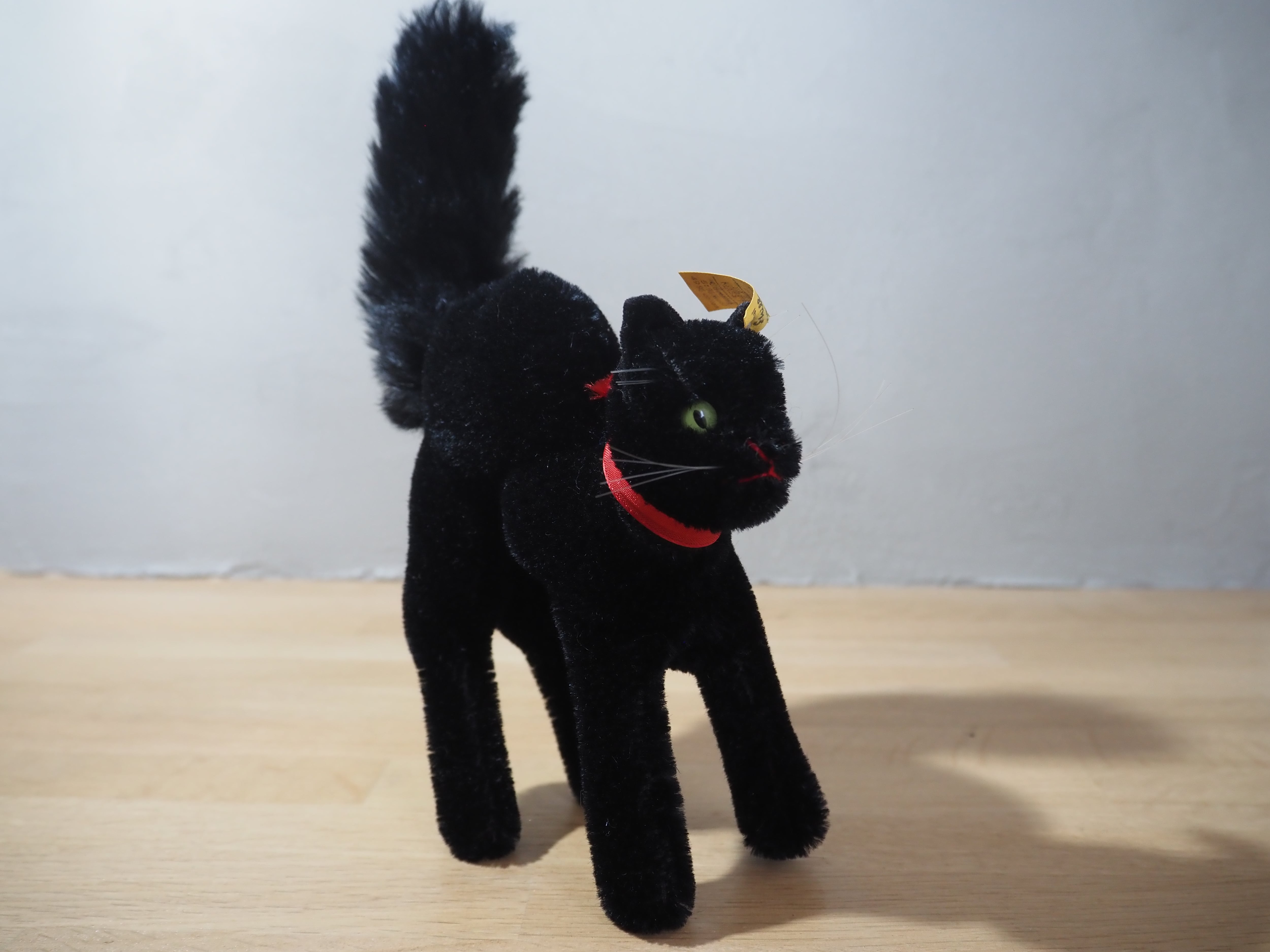 Steiff 猫のトムキャット　最小 オールド シュタイフ ネコ トムキャット Steiff Black Tom Cat 14cm