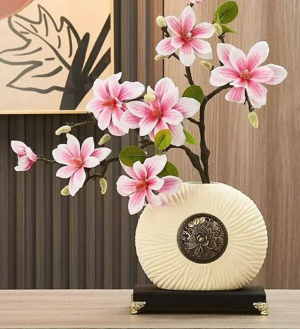 花瓶 フラワーベース 台座付き モダン フラワーポット 和モダン レトロ