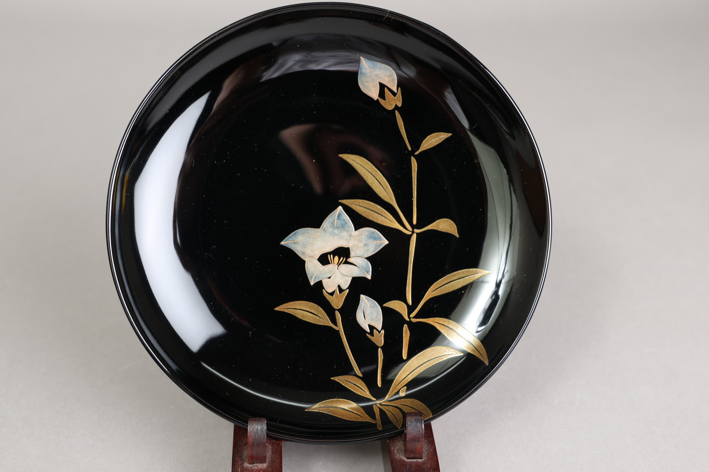 輪島塗 図替 草花蒔絵 菓子皿 銘々皿 五枚組 共箱 | (有)新原美術