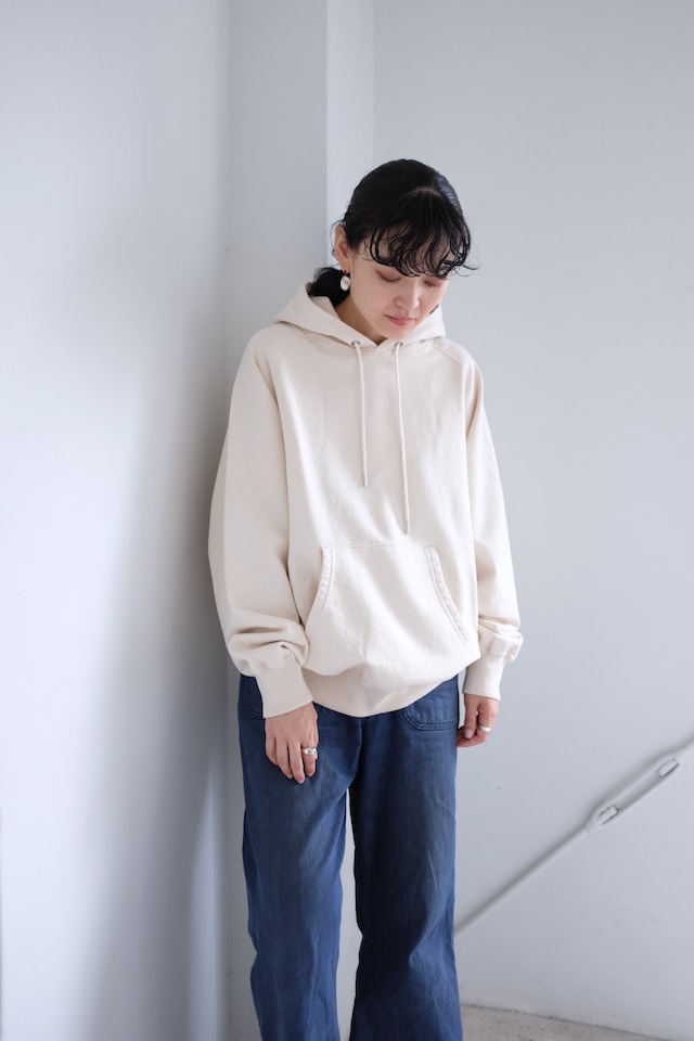 [unfil]vintage cotton fleece hoodie natural unisex