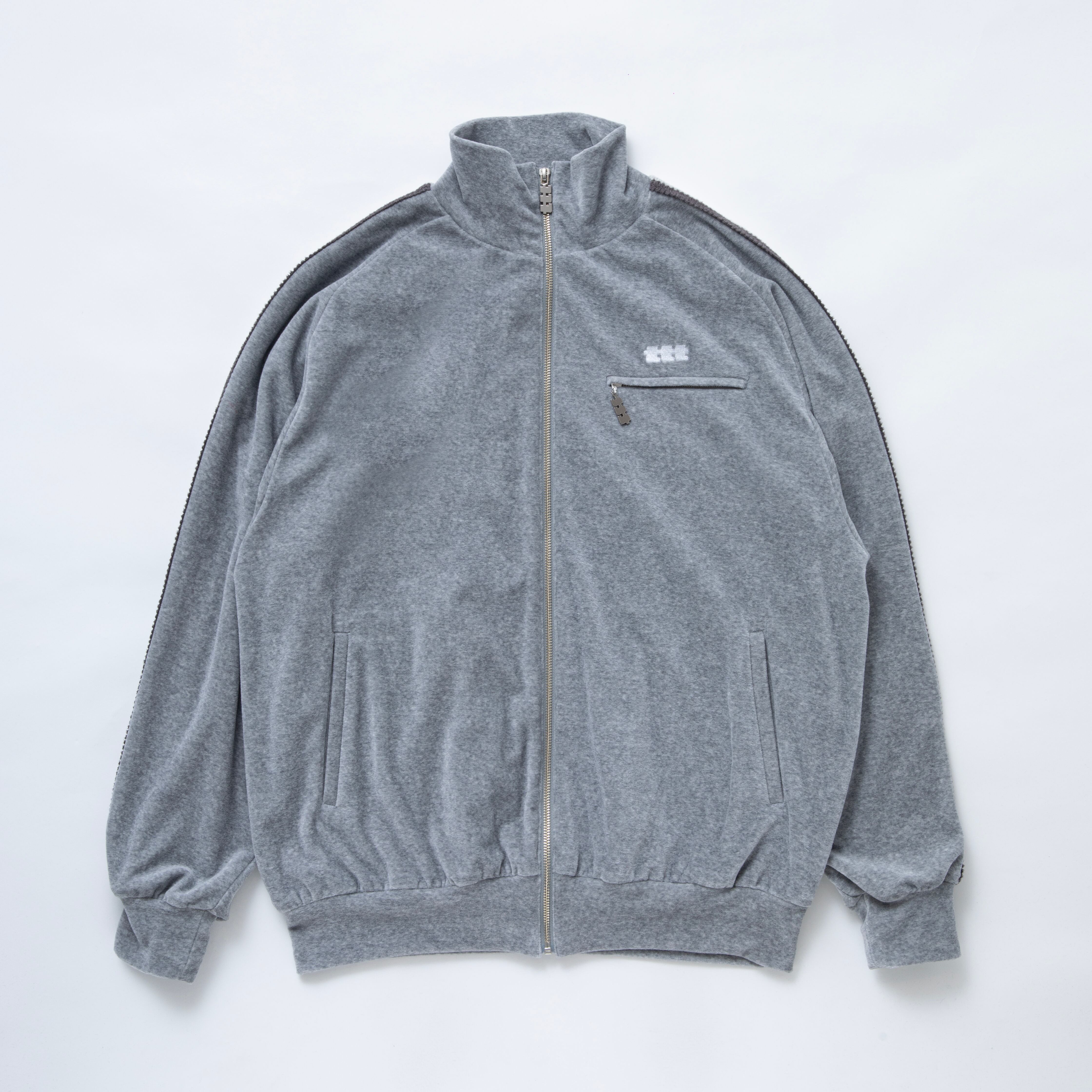 Velours track suit jacket (GRAY)