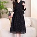 小花柄プリントシフォンワンピ ・78827