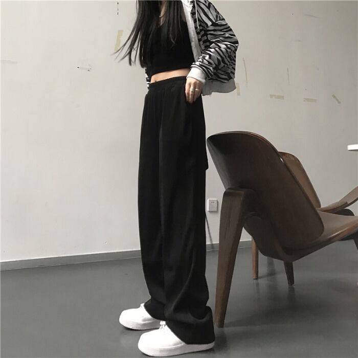 スプリングカジュアルパンツ ルーズハイウェスト 春物 ケッペル12206147189
