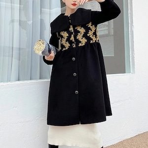 Embroidered Midi Coat KRE1482