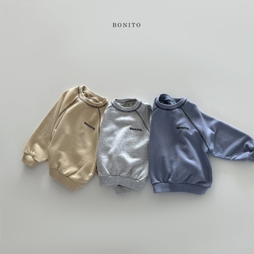 【予約】BONITO ラグランステッチスウェット80~150