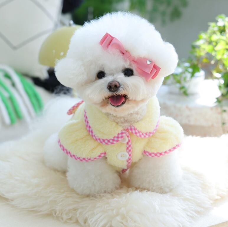 予約【iloilo】Candy Boa Jacket (Yellow)