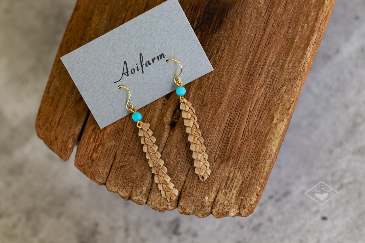 ターコイズ×アダンブランチ(ADAN BRANCH)ピアス