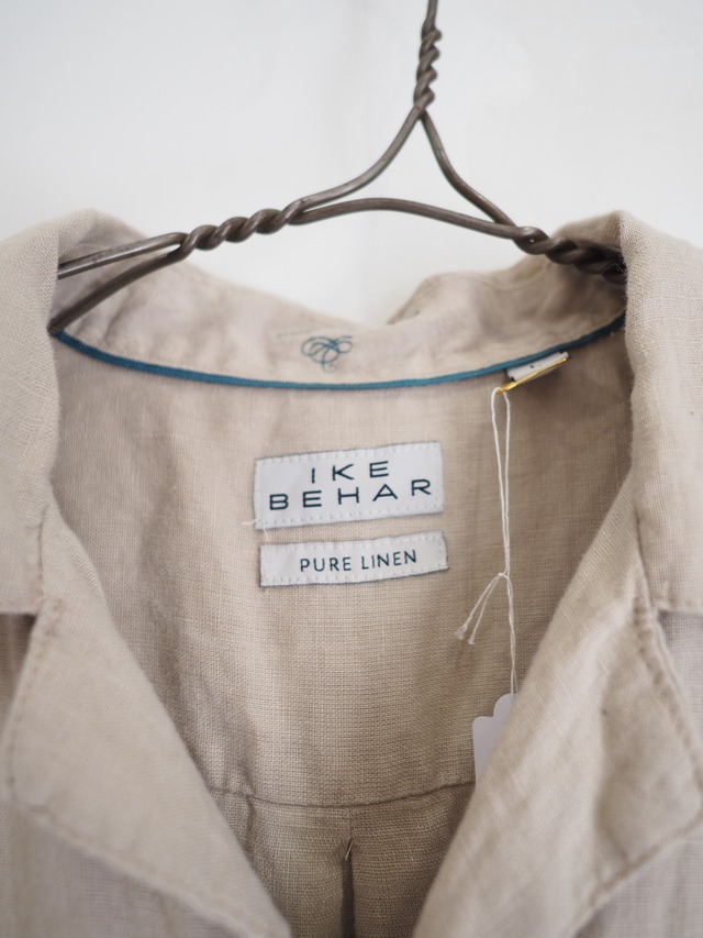 IKE BEHAR Pure Linen Open Collar Shirt