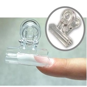 グラスファイバーネイルに ピンチ用クリップ透明タイプを6ピースセット Satovi Tokyo