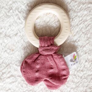 Organic Comforters with Rubber Teether (with Muslin)Pink_97009