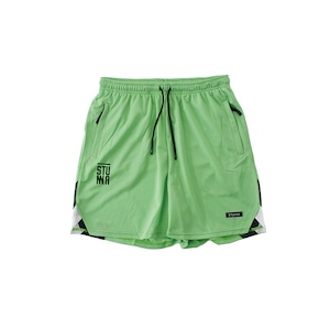 Block logo mesh shorts : ライトグリーン