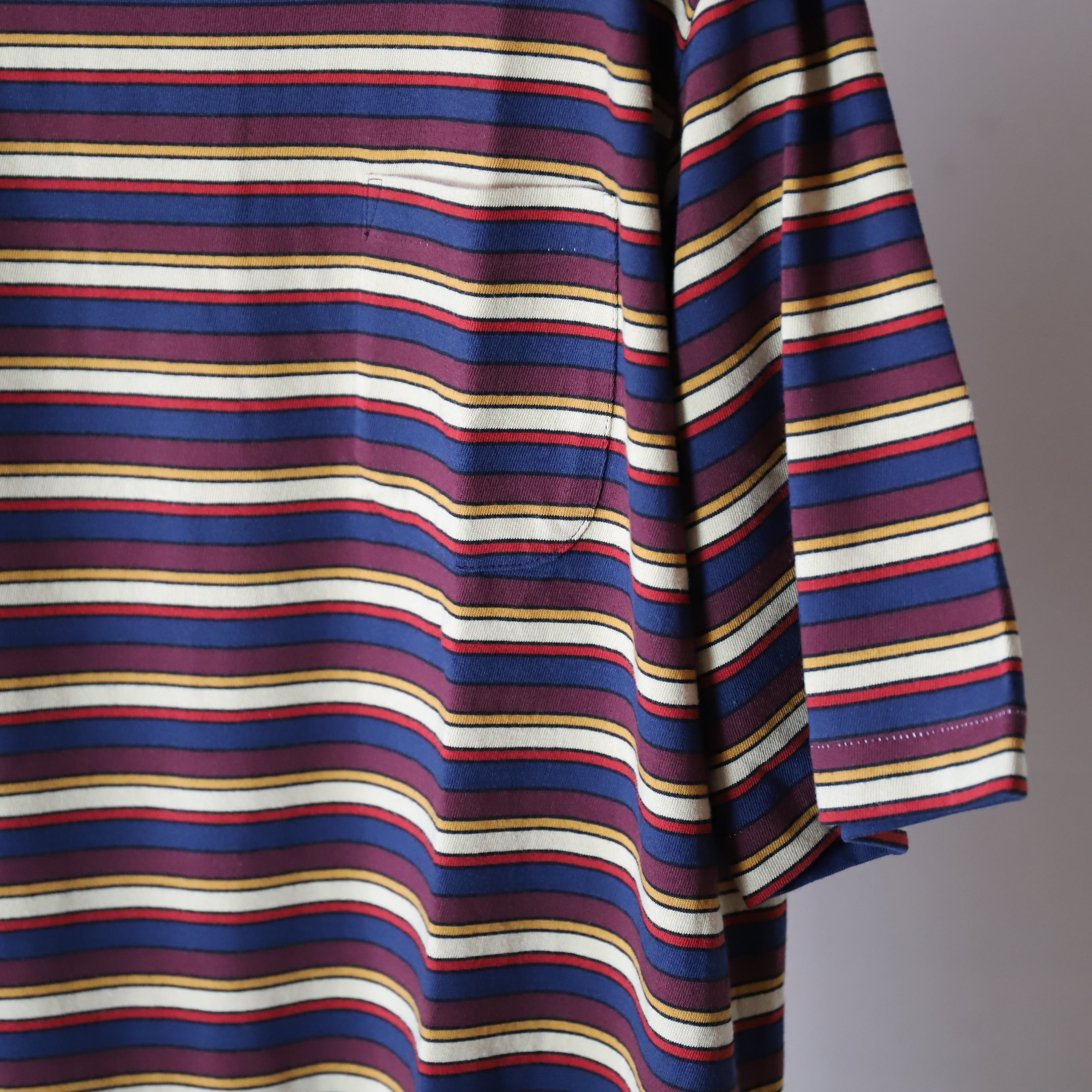 MAATEE&SONS / S/S BORDER POCKET TEE 