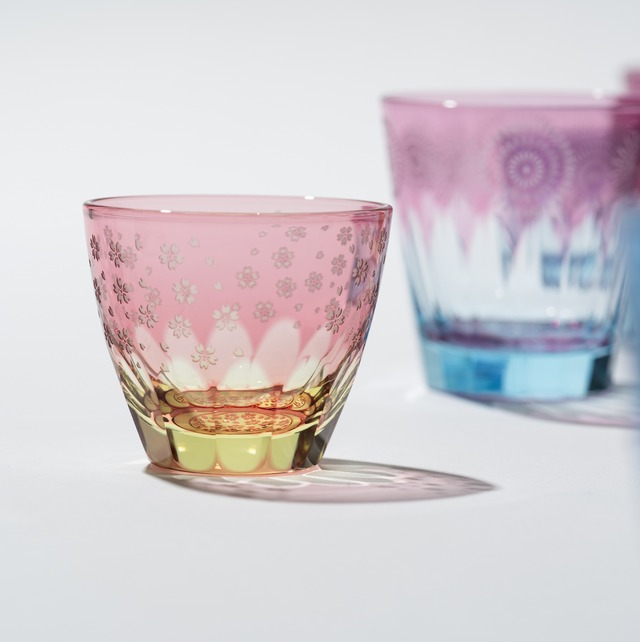 月夜桜（プラセオ×金赤）ぐい呑