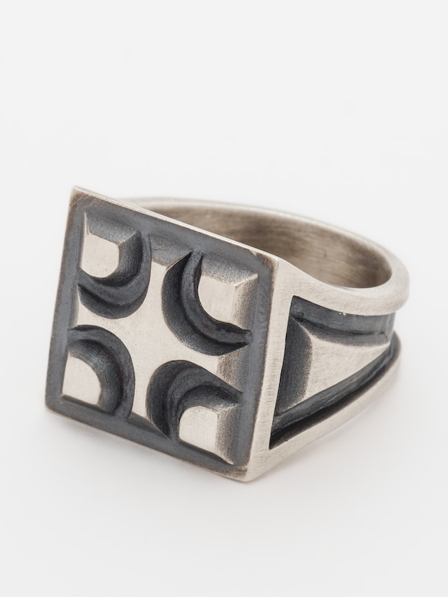 Carved Cross Ring