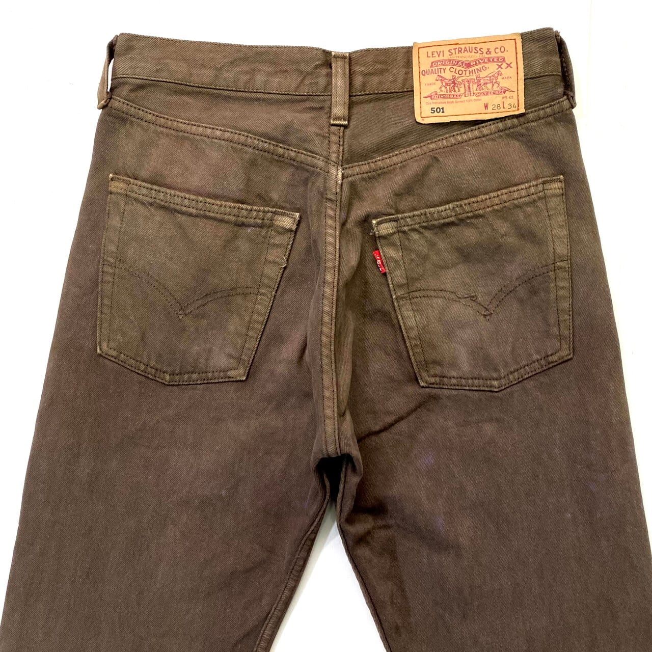 90年代 Levi's ユーロリーバイス 501 ストレート 後染めブラウン