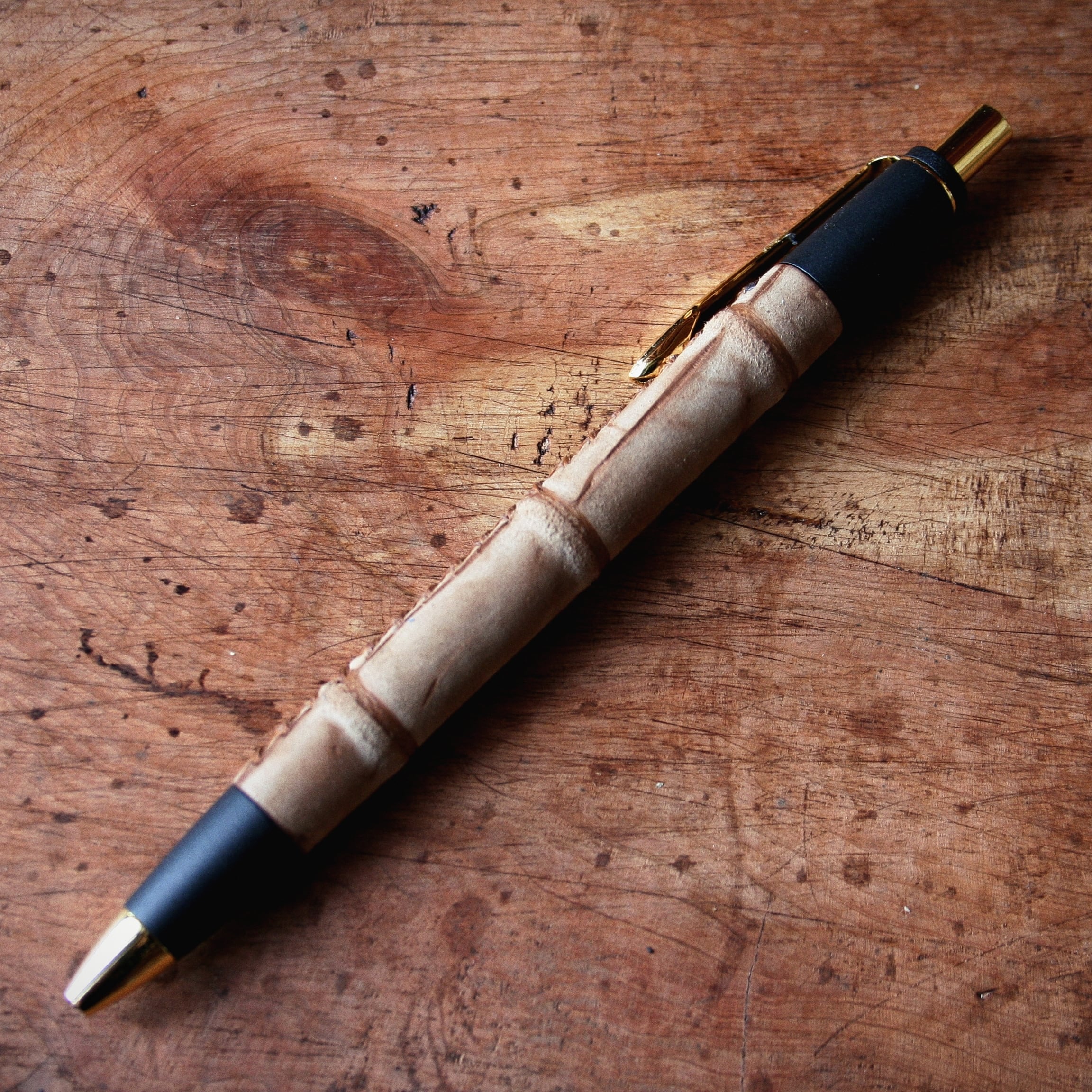 シックザール シャーペン 革軸 プエブロレザーコニャック shicksal