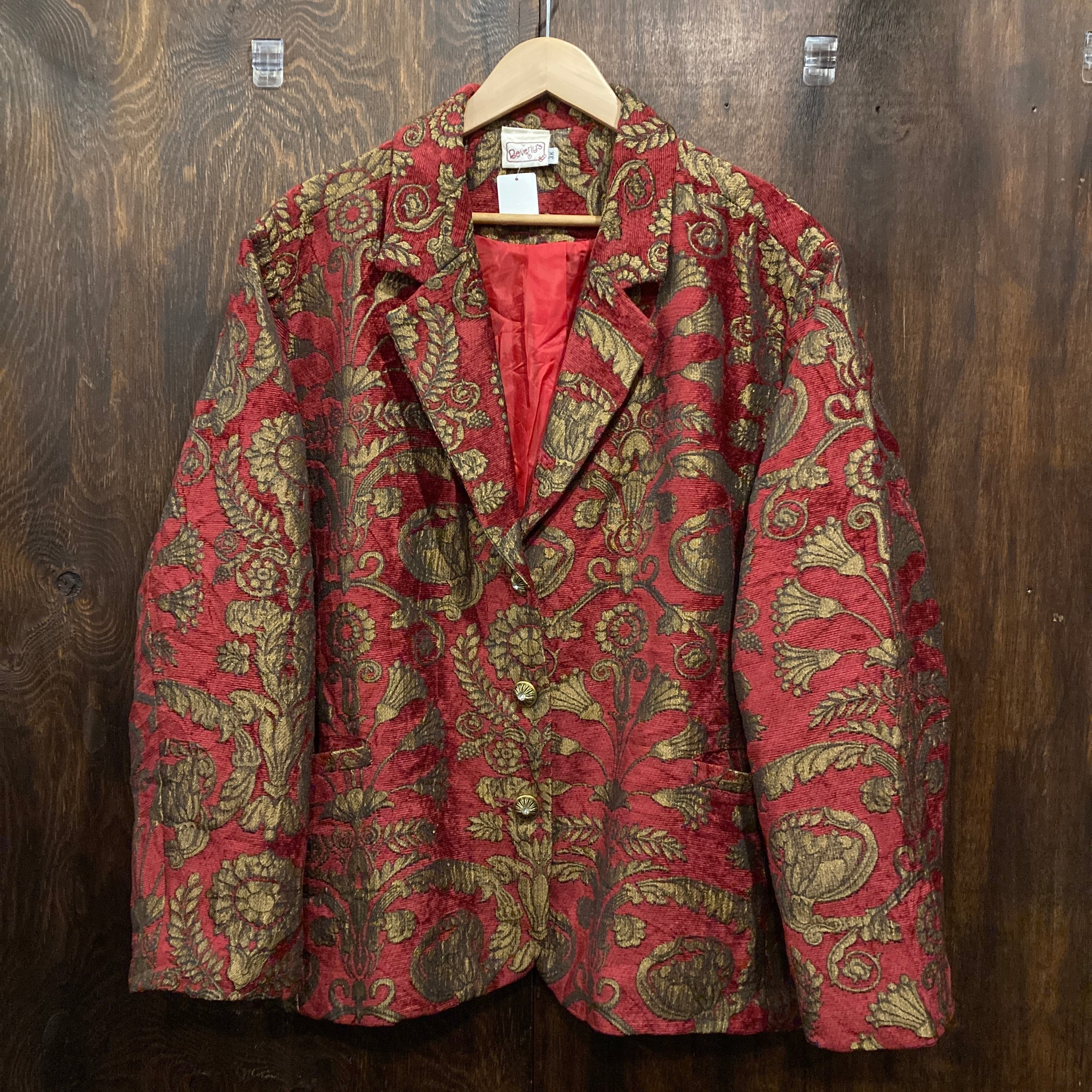 ユーロ古着 ベロア ジャケット テーラード シングル グレー ヨーロッパ