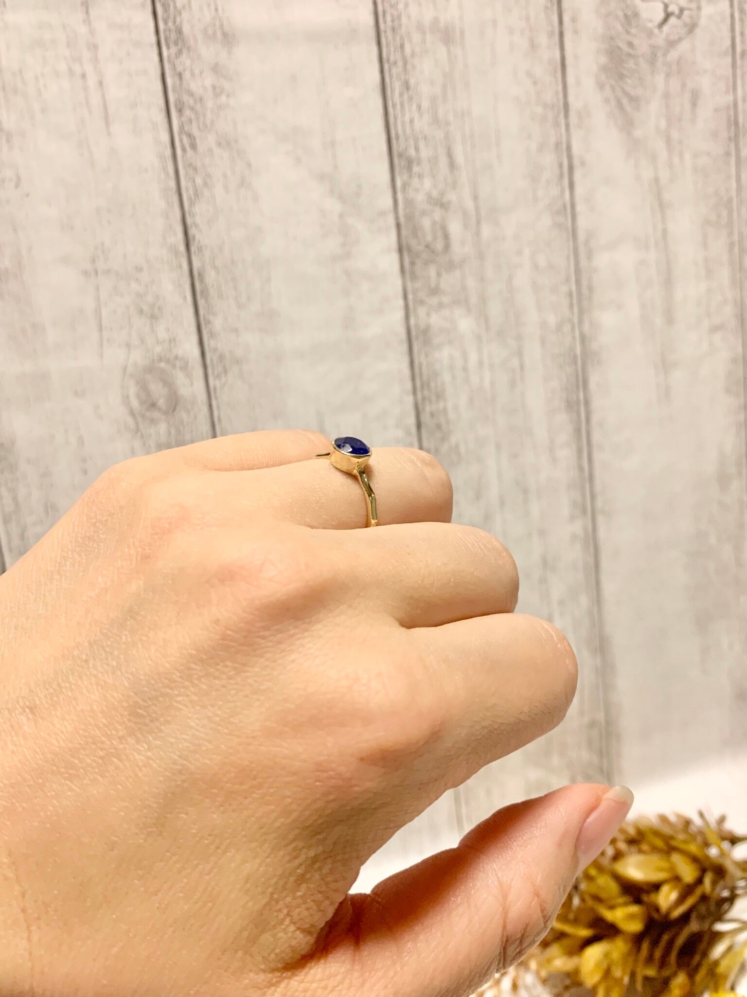 トルコ天然石リングX