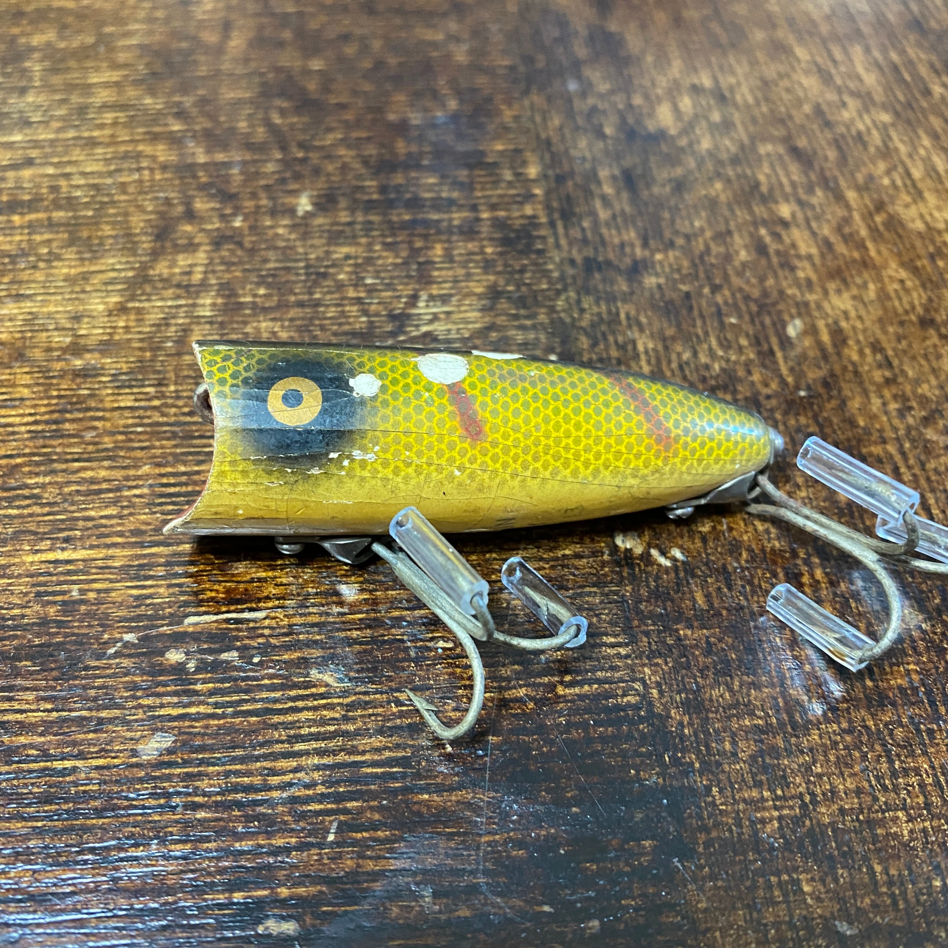 HEDDON ヘドン ラッキー 13 BRS 吹き目 縦割れ オールド