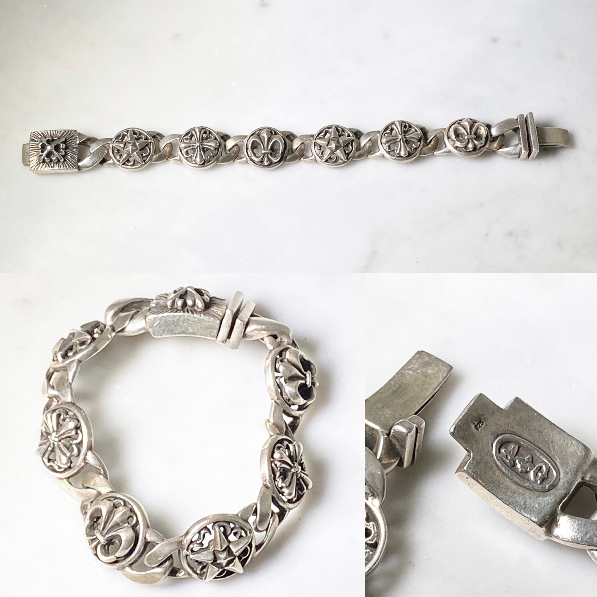 A&G silver multi link bracelet | NOIR ONLINE powered by BASE