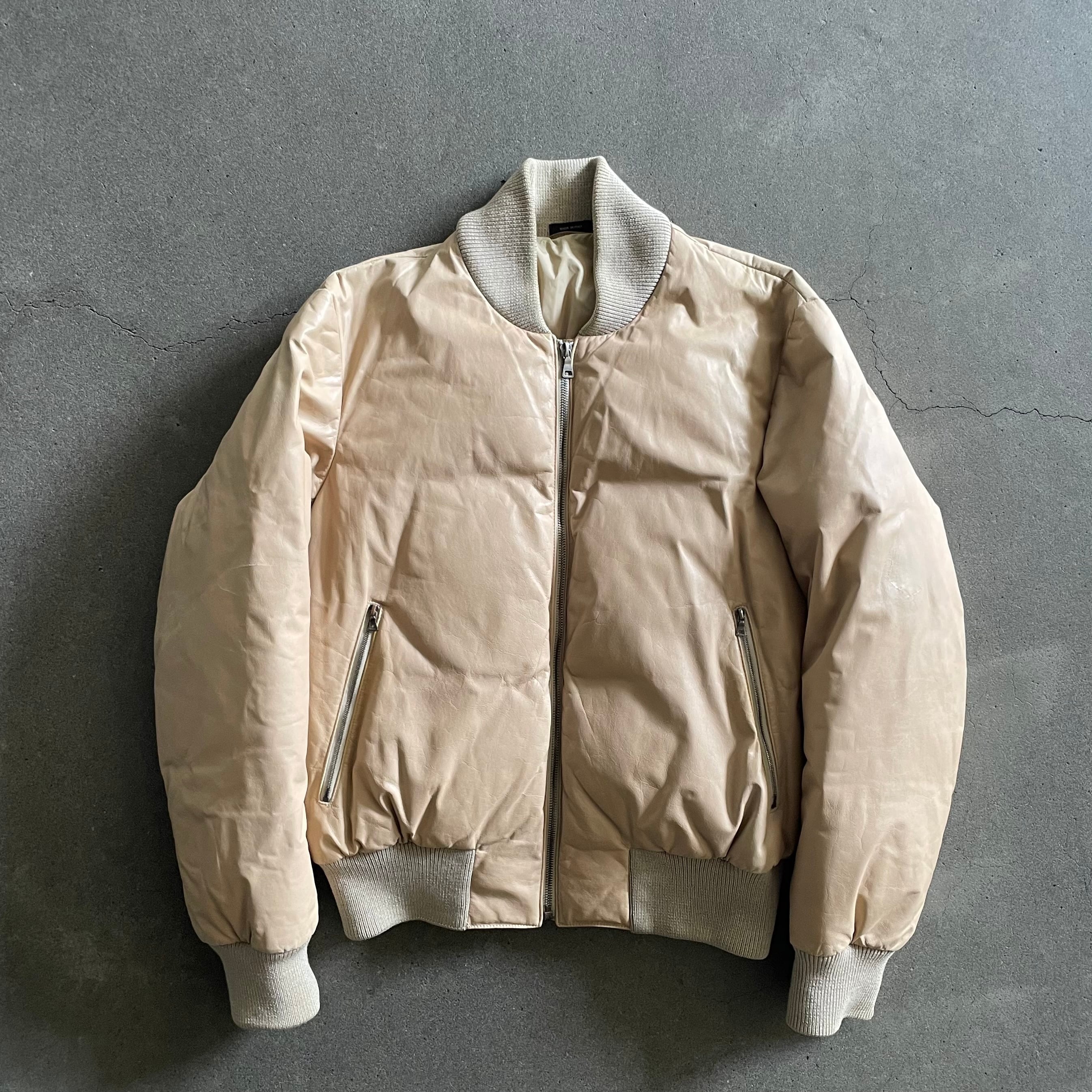 2006aw jil sander leather down ma-1 jacket 46 by raf simons  