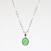 透明感ある翡翠ペンダント！  K10WG  ペンダント ネックレス 10K トップ 緑 天然 A貨翡翠