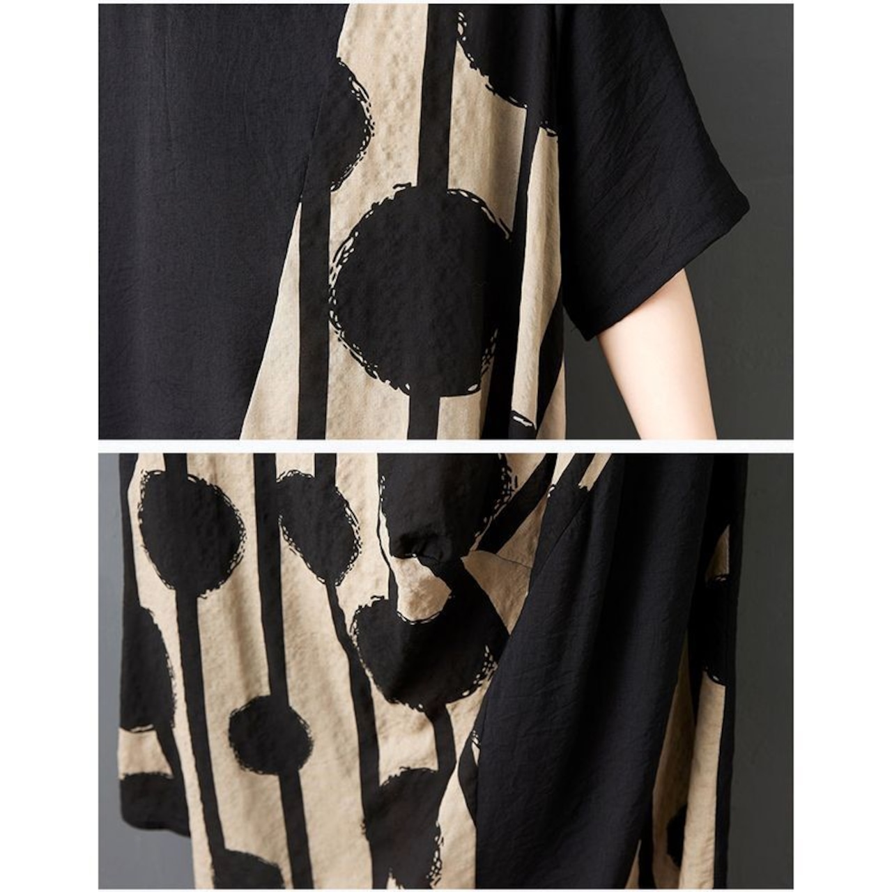 アートパターン Aライン ワンピース  30161