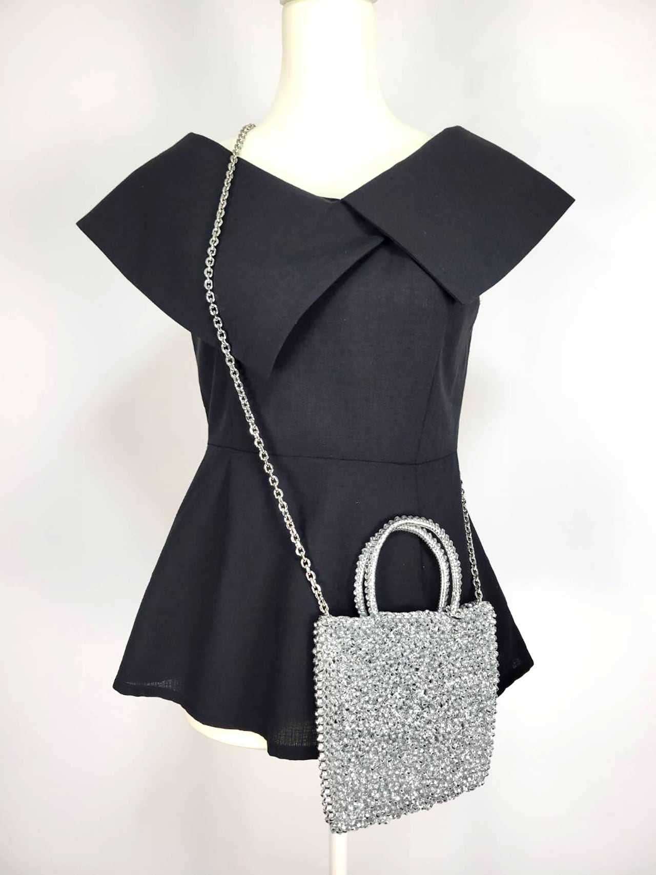 ペプラムカットソー