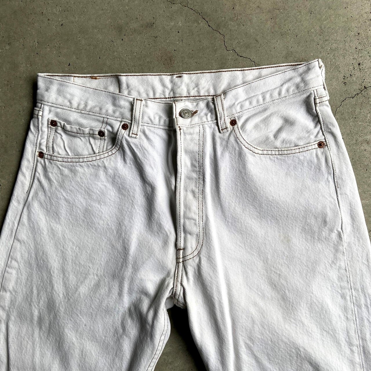 Levi's 501　USA製　W33 L30 ホワイト 白 デニム ジーンズ 90年代 USA製 Levi's リーバイス 501 ストレート ホワイトデニムパンツ