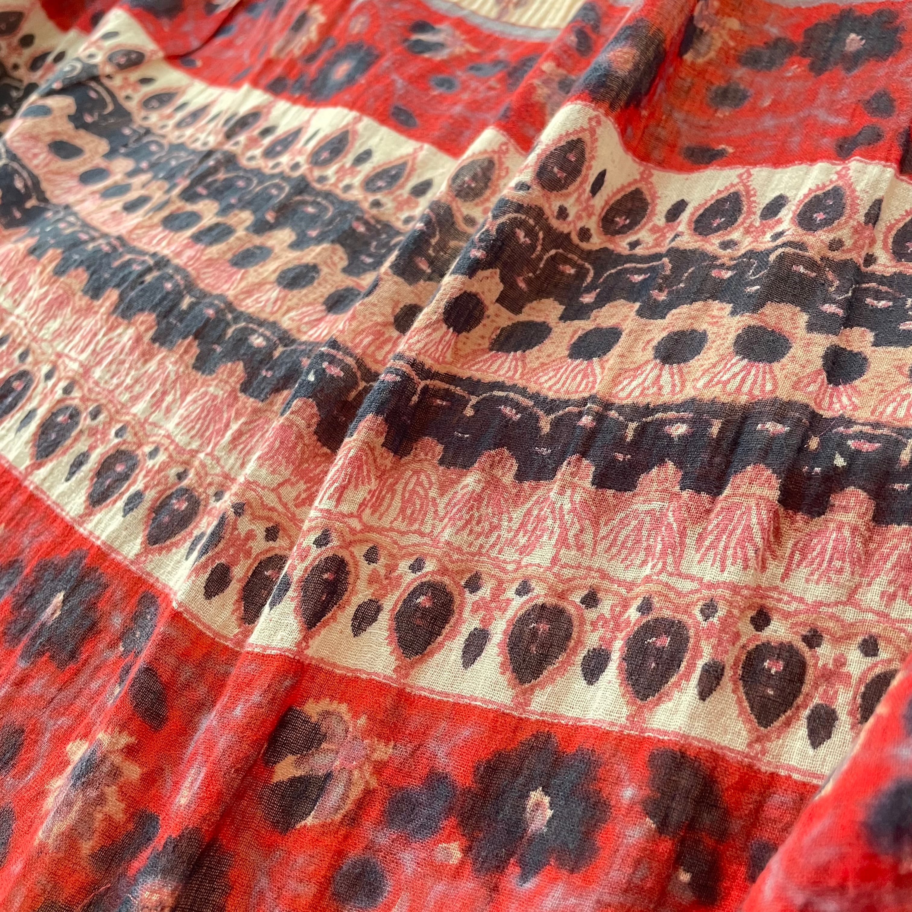 vintage indian cotton paisley floral onepiece インド綿 ペイズリー 