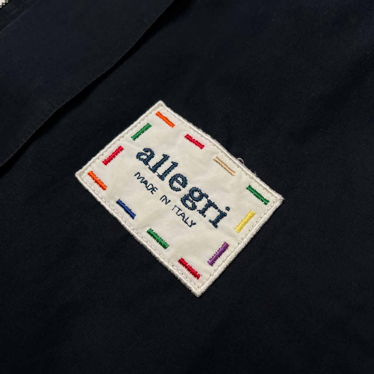 イタリア製 allegri アレグリ GLOBAL MIND 比翼ジップ ステンカラーコート サイズ 46(M) /ネイビー/C-TK83