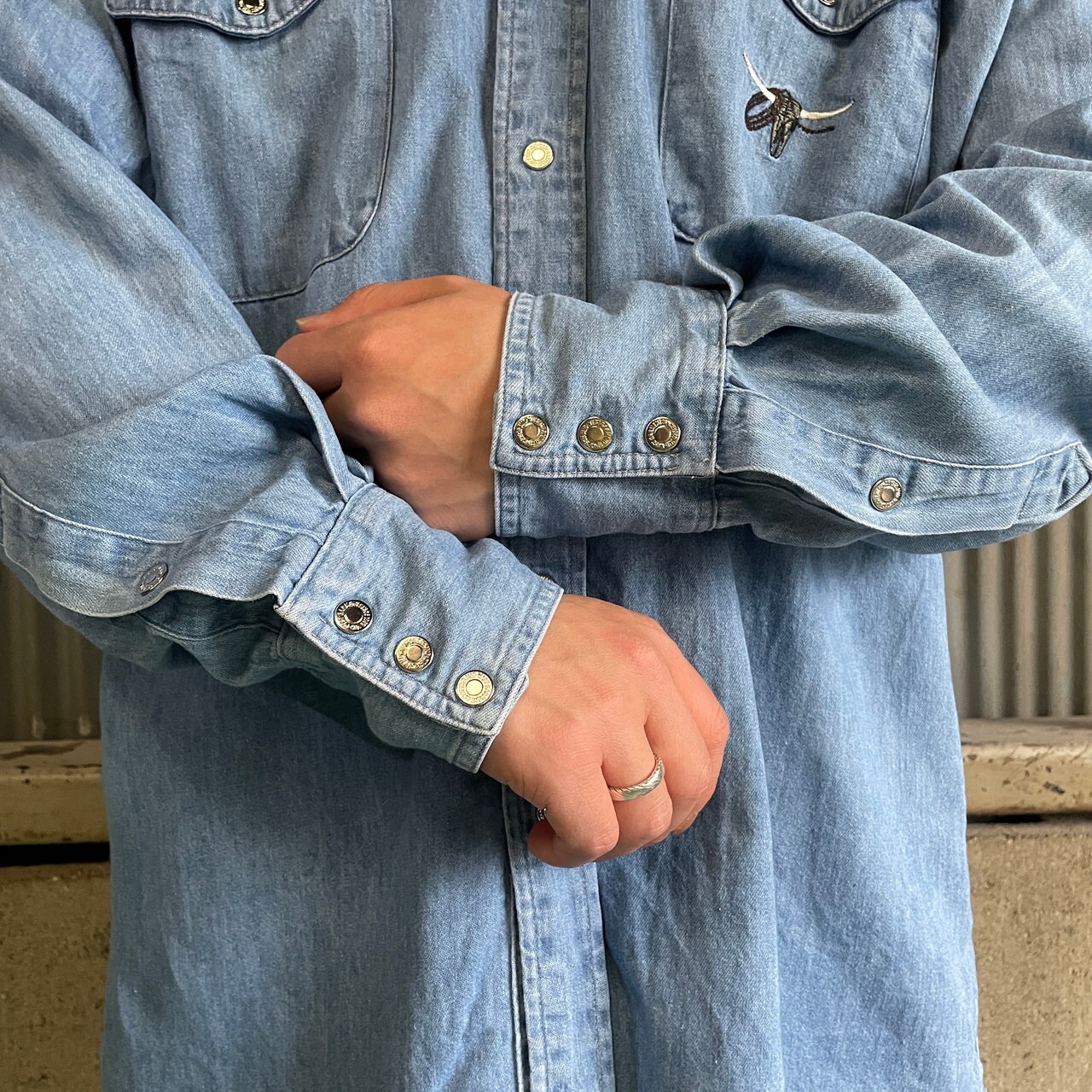 90年代 MID WEST GARMENT カウボーイ アニマル柄 アート バック 
