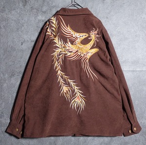 “Bob Mackie” Phoenix Embroidered Design Zip Jacket