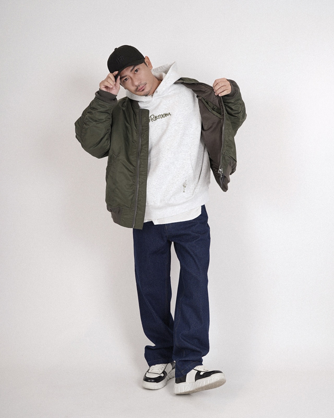 【#Re:room】3D LOGO PARKA［REC877］